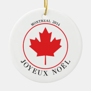 Montreal 2014 julprydnad (Joyeux Noël) Julgransprydnad Keramik