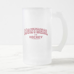 Montreal är Hockey 16oz Frosted Glass Mugg