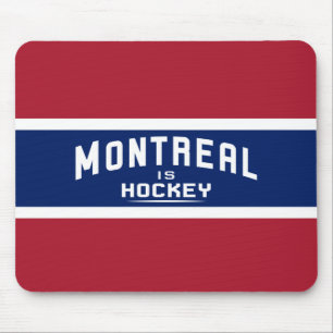Montreal är Hockey, Red, white och Blue Mouse Pad Musmatta