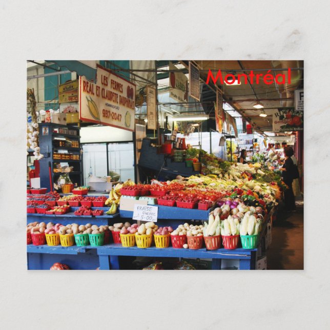 Montreal Atwater-marknadskort Vykort (Framsida)