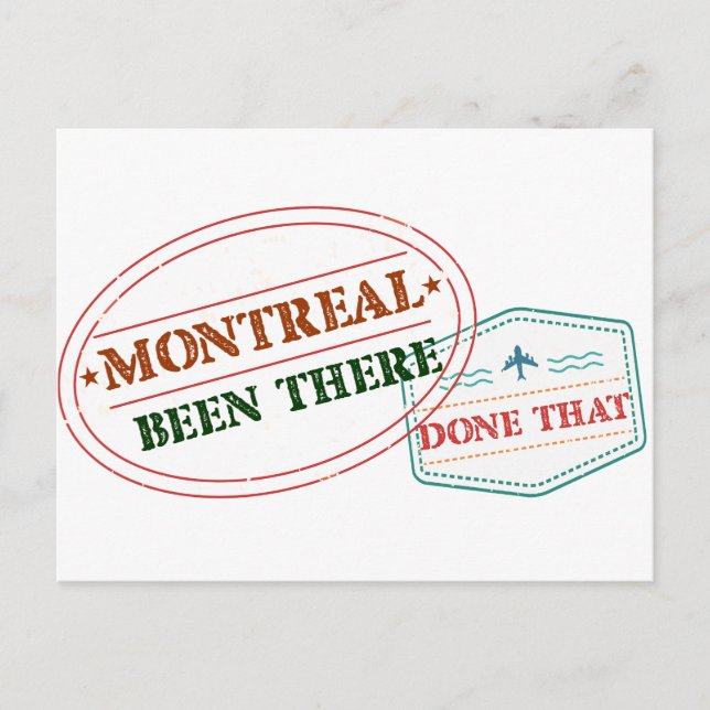 Montreal Been gjorde det där Vykort (Framsida)