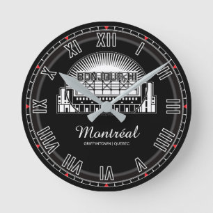Montréal Bonjour Hi Rund Klocka