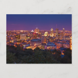 Montreal Canada City Skyline Belvedere Kondiaronk Vykort
