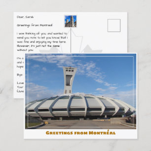 Montréal Canada Olympic Stadium Modern Vykort