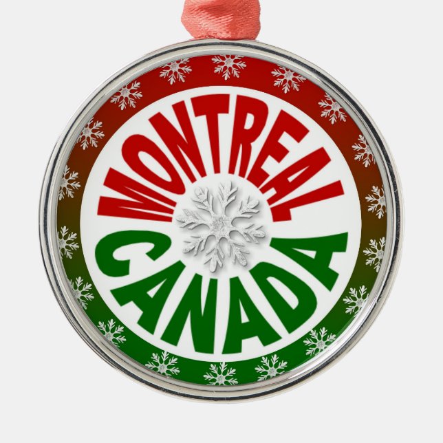 Montreal Canada Red grönt ornament (Framsidan)