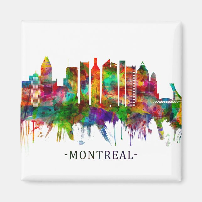 Montreal Canada Skyline Magnet (Framsidan)