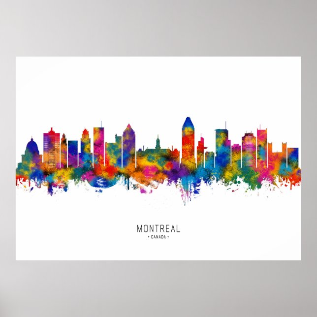 Montreal Canada Skyline Poster (Framsidan)
