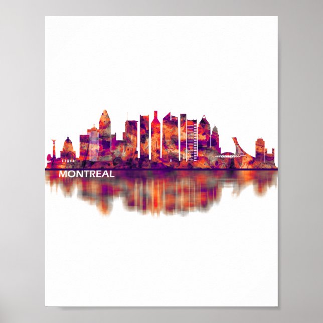 Montreal Canada Skyline Poster (Framsidan)