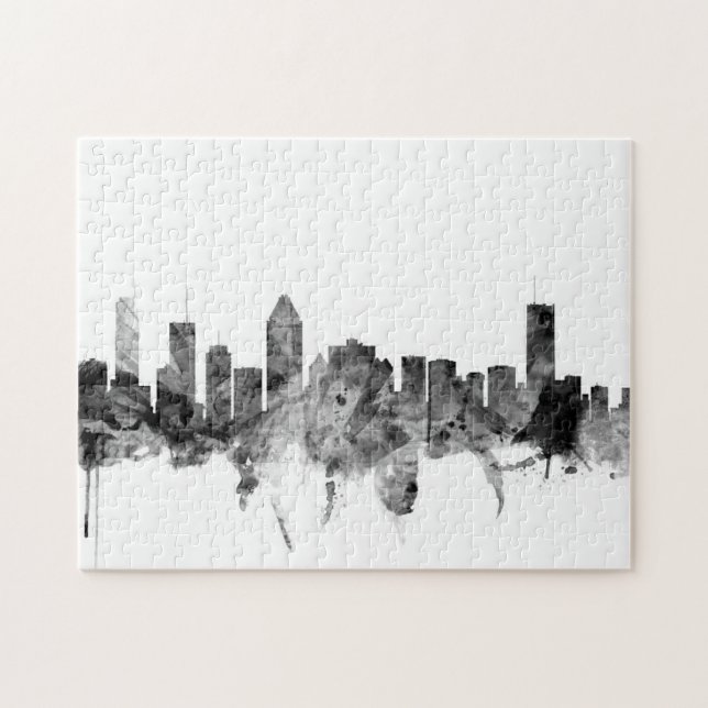 Montreal Canada Skyline Pussel (Horisontell)