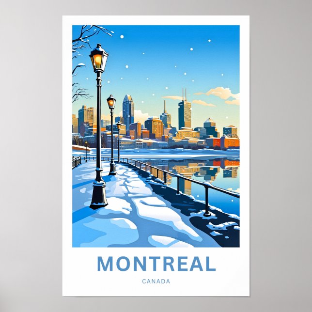 Montreal Canada Travel Skriv ut Poster (Framsidan)