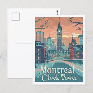 Montreal Canada Vintage Berömd Travel Ställe Vykort