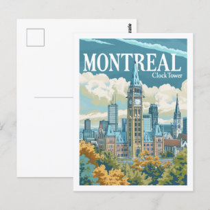 Montreal Canada Vintage Berömd Travel Ställe Vykort