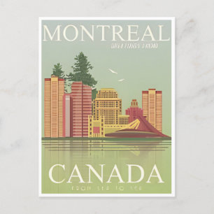 Montreal Canada vintage Turiststad Vykort