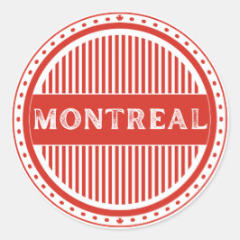 Montreal City Pride Emblem – Canadian Identity Runt Klistermärke