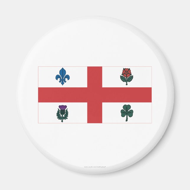 Montreal Flagga Magnet (Framsidan)