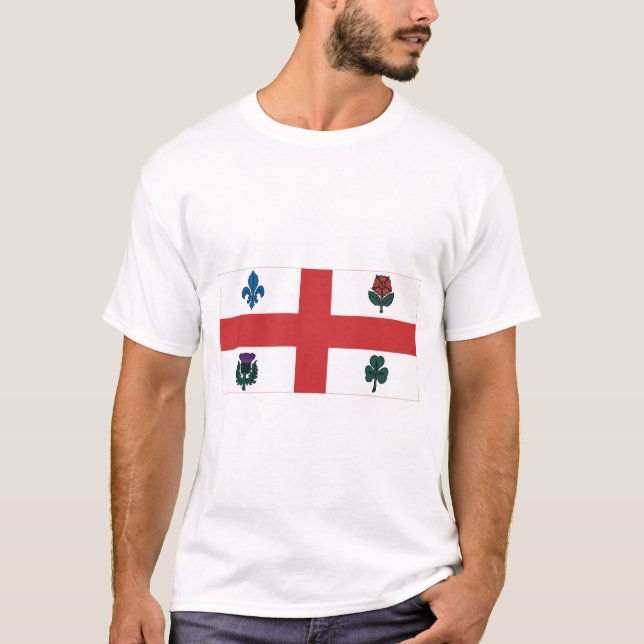 Montreal flagga t-shirt (Framsida)