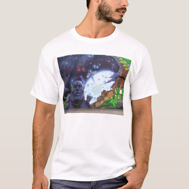 Montreal grafitti Hans-Hennes T Tee Shirt (Framsida)