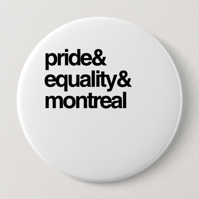 MONTREAL JÄMSTÄLLDHET OCH PRIDE - .PNG KNAPP (Framsida)