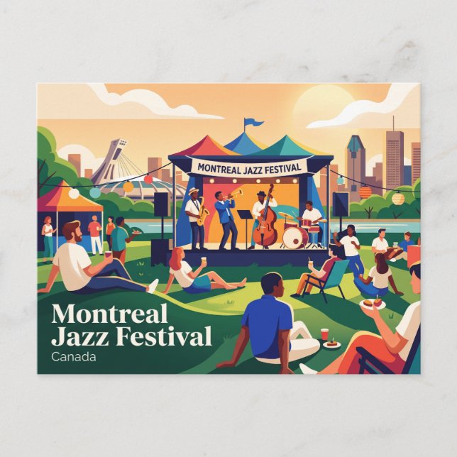 Montreal Jazzfestival Kanada Vykort (Framsida)