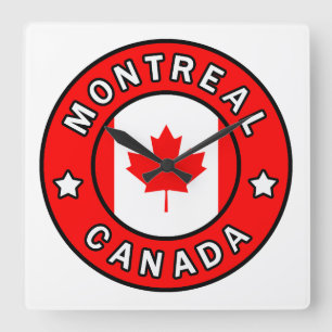 Montreal Kanada Fyrkantig Klocka