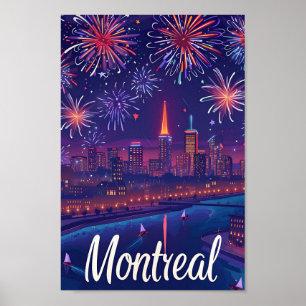 Montreal Kanada Konstnärlig Resa Illustration Poster