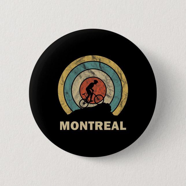 Montreal Kanada Retro Cykling Mtb  Knapp (Framsida)