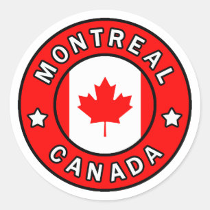 Montreal Kanada Runt Klistermärke