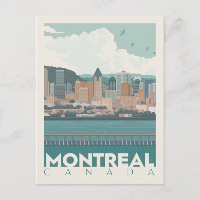 Montreal, Kanada | Skyline Vykort (Framsida)