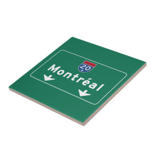 Montreal Kanada vägmärke Kakelplatta