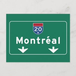 Montreal Kanada vägmärke Vykort