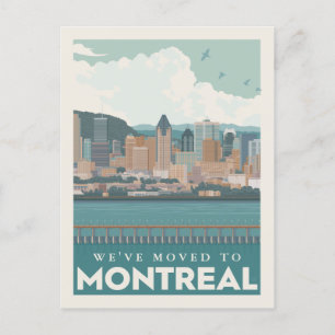 Montreal, Kanada Vi har flyttat Inbjudan Vykort