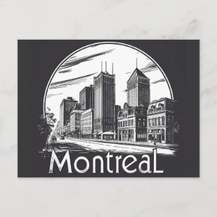 Montreal Kanada Vintage Siluett Vykort