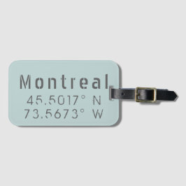 Montreal Latitude Longitud Bagagebricka