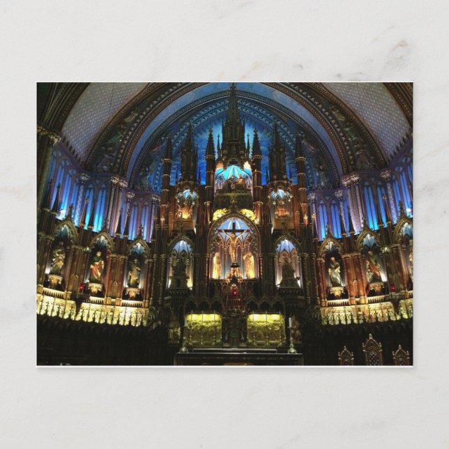Montreal Notre Dame Basilica Vykort (Framsida)