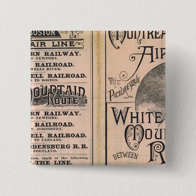 Montreal och Boston Luft Line Knapp (Framsida)