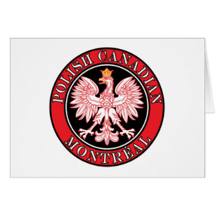 Montreal Poland Canadian Eagle Hälsningskort