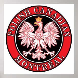 Montreal Poland Canadian Eagle Poster