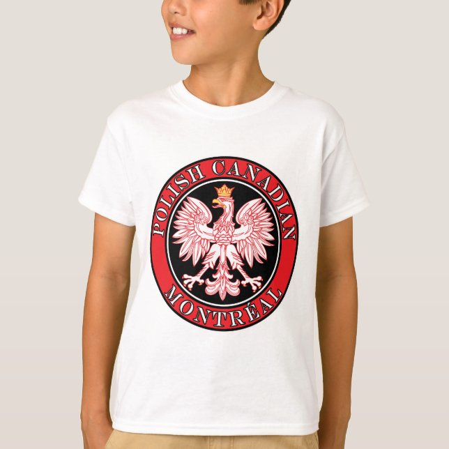 Montreal Poland Canadian Eagle T Shirt (Framsida)