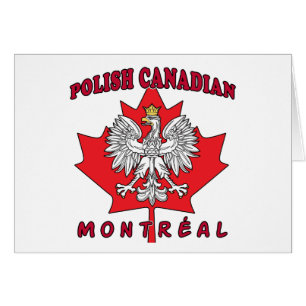 Montreal Polska Löv Hälsningskort