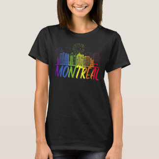 Montreal Pride Skyline Pride Parad Montreal T Shirt