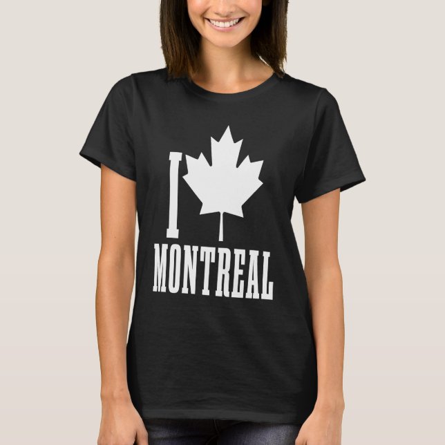 Montreal Quebec Canada Maple Leaf Red Canadian Fla T Shirt (Framsida)