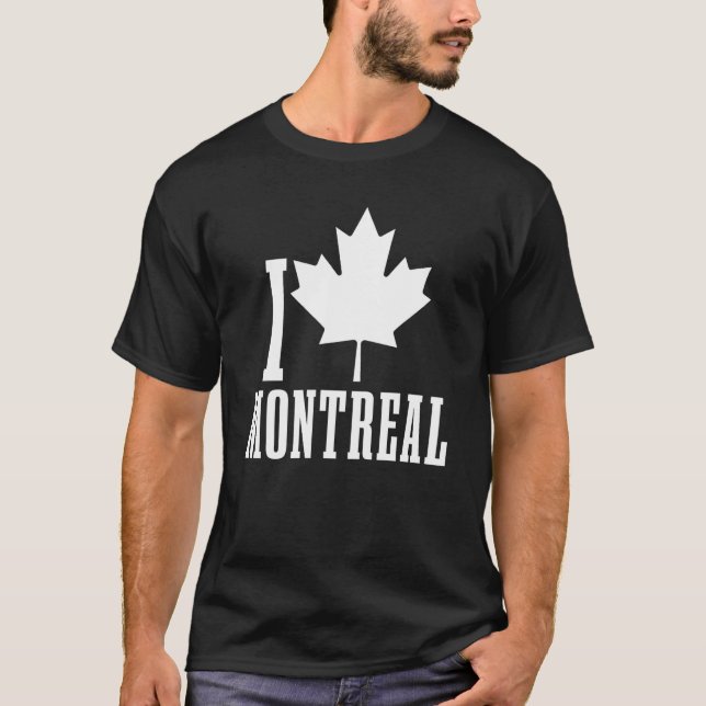Montreal Quebec Canada Maple Leaf Red Canadian Fla T Shirt (Framsida)