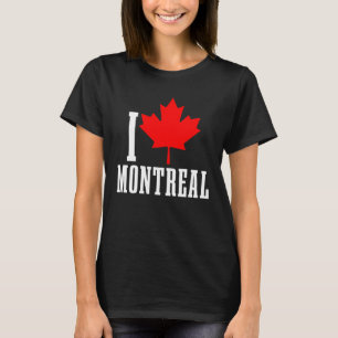 Montreal Quebec Canada Maple Löv Canadian Flagga P T Shirt