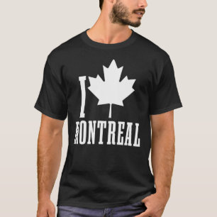 Montreal Quebec Canada Maple Löv Red Canadian Fla T Shirt