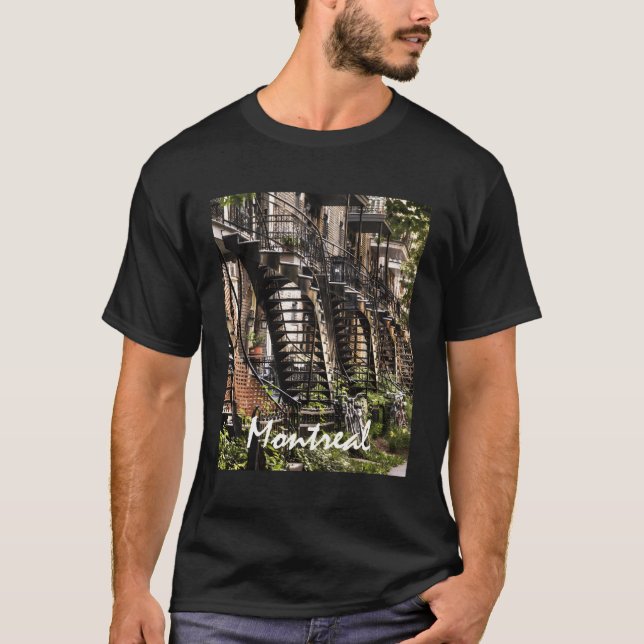Montreal Quebec Canada Trappor Photo T Shirt (Framsida)