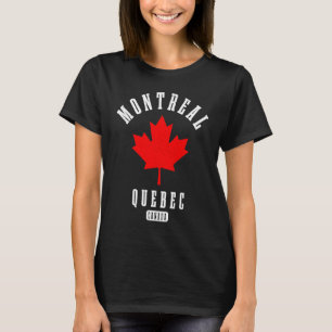 Montreal Quebec Canada Vintage Pride Canadian Flag T Shirt
