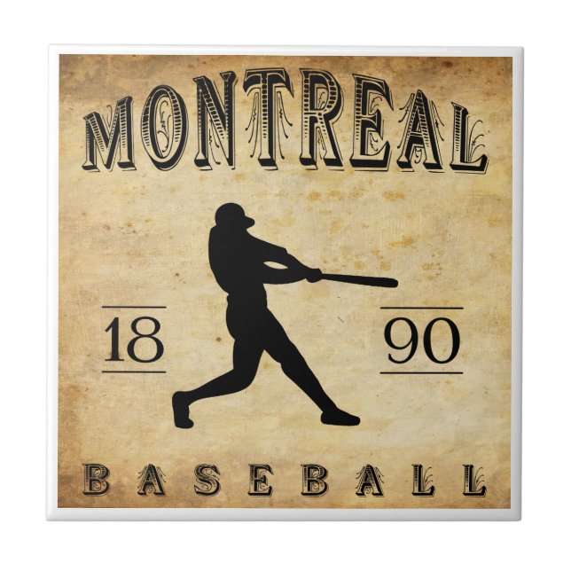 Montreal Quebec Kanada baseball 1890 Kakelplatta (Framsidan)