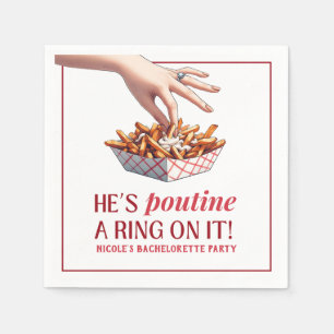 Montreal Quebec Poutine a Ring om Bachelorette Pappersservett