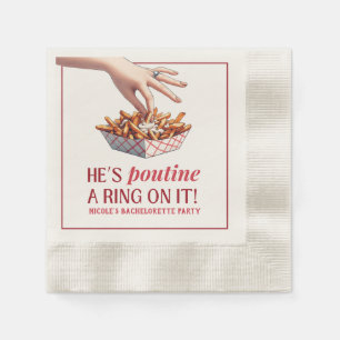 Montreal Quebec Poutine a Ring om Bachelorette Pappersservett