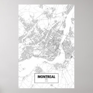 Montreal, Quebec (svart på vitt) Poster